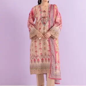 Bonanza Satrangi | LIA | Rang Phool | 3 Piece Lawn | WUS25P3270